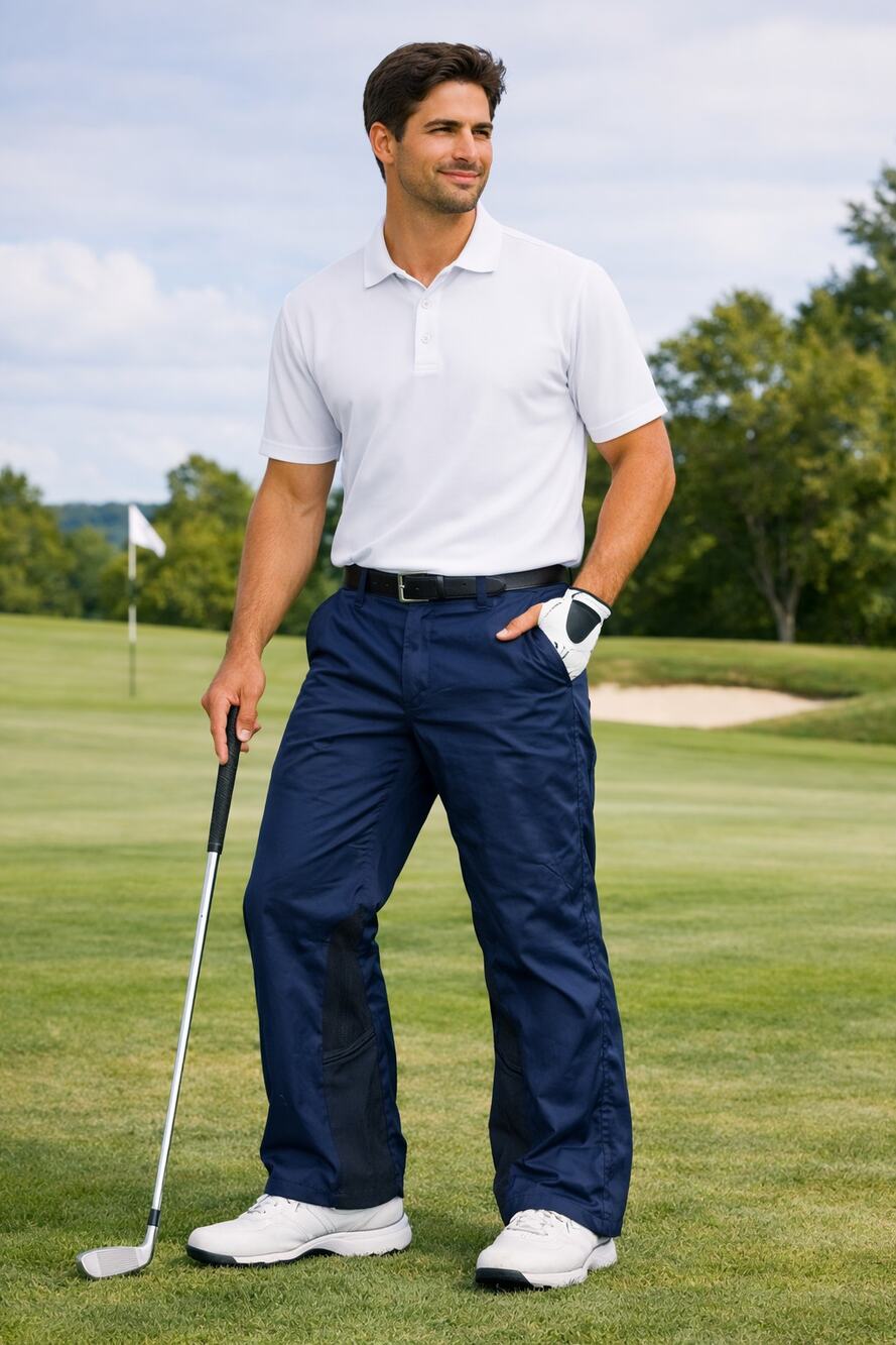 Sunice Men's Tornado FlexVent Golf Pants Navy Blue Size L